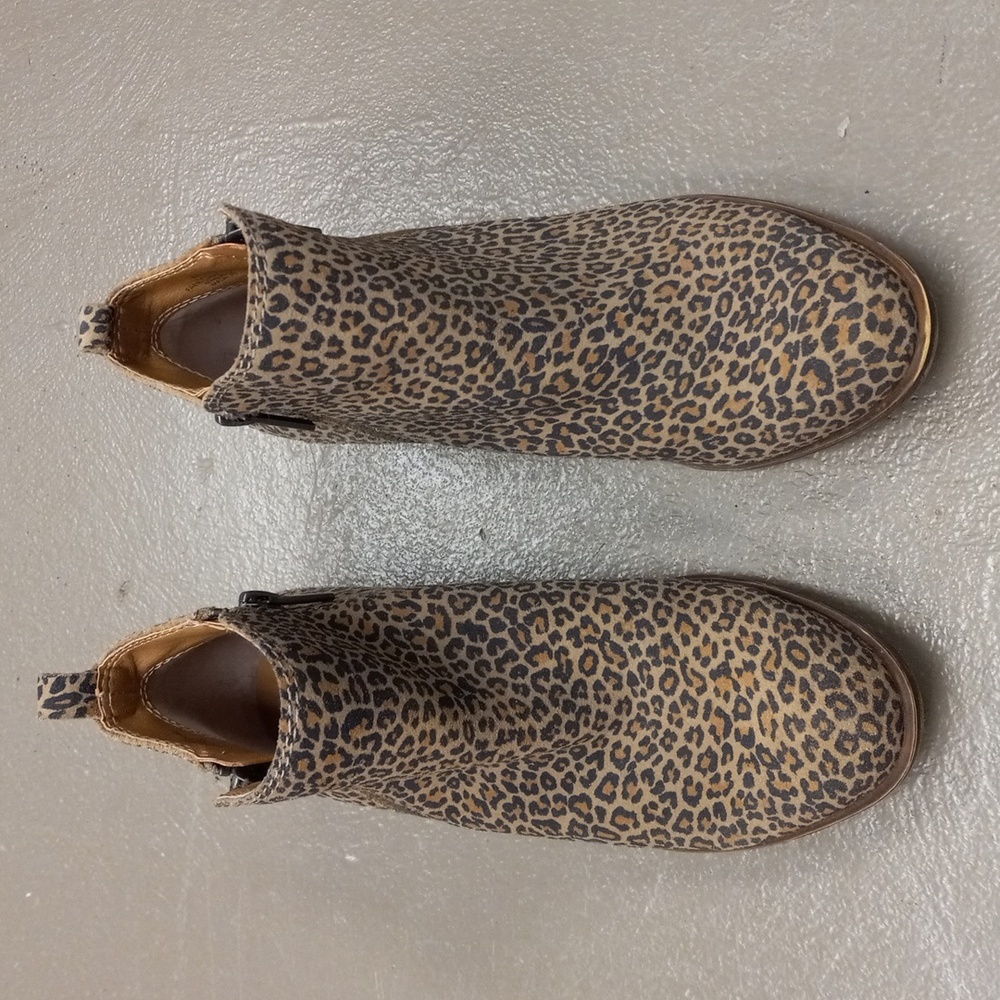 Lucky Brand Animal Print Zip up Booties